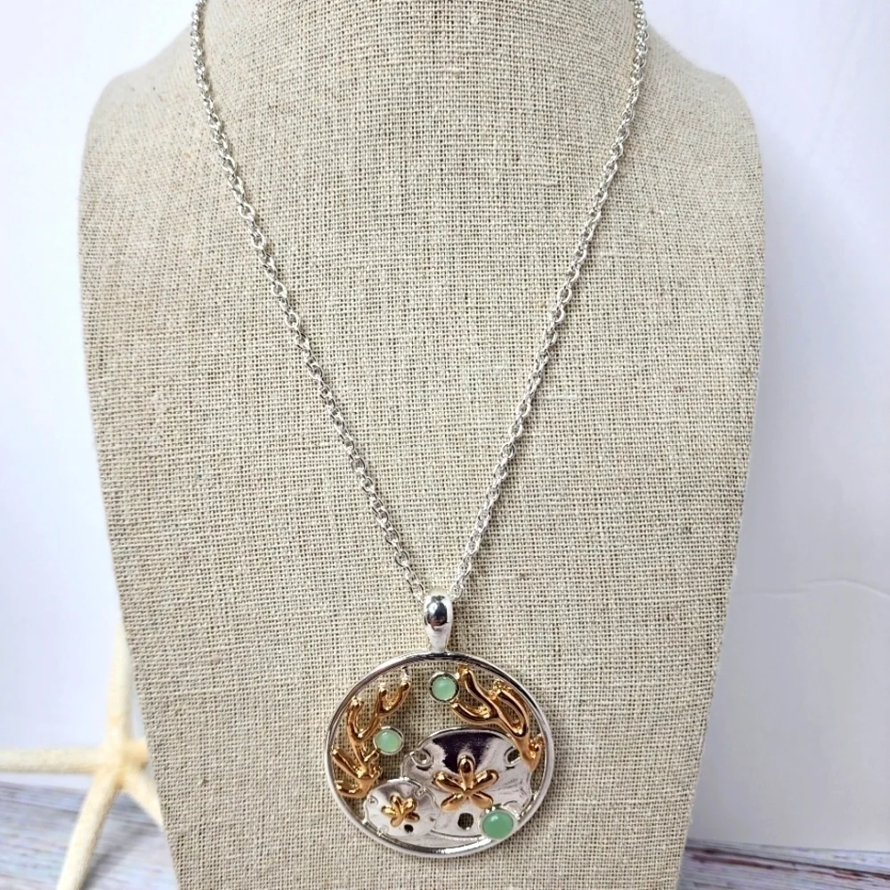 NEW PERIWINKLE BY BARLOW SILVER NECKLACE BEACH COASTAL VACATION‎ - Picture 2 of 9